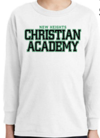 Youth “New Heights Christian Academy” Long Sleeve T-Shirt