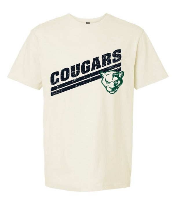 Youth Double Line “Cougars” White T-Shirt